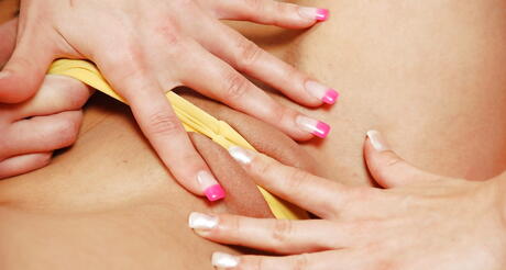 Curious girls Fiva and Jessyka Swan in hot lingerie licking tasty pussies in the hot lesbian sex 